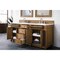 James Martin Vanities Bristol 72in Double Vanity, Saddle Brown w/ 3 CM White Zeus Quartz Top 157-V72-SBR-3WZ - alternate 3